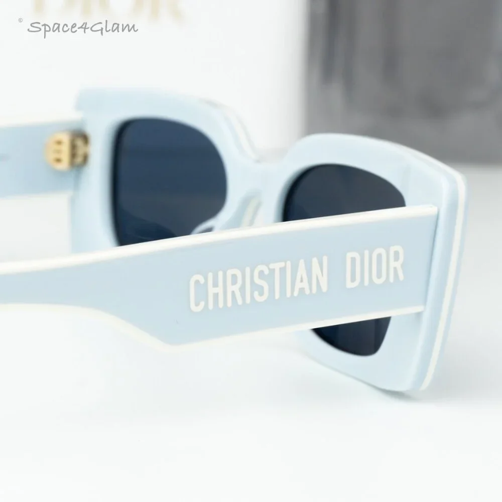 Dior Men Sunglasses Blue White Blue Rectangle DIORPACIFIC S1U 80B0 BRAND NEW